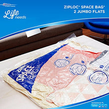 Load image into Gallery viewer, Ziploc Reusable Clothes Storage Bags, 2 Jumbo Vacuum Seal Storage Bags, Space Bags