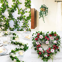 Load image into Gallery viewer, JPSOR 24pcs 158 Feet Fake Ivy Leaves Fake Vines Artificial Ivy, Silk Ivy Garland Greenery Hanging Plants Vines for Bedroom Room Indoor Decor, Party Wedding Wall Decor Outdoor