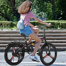 Load image into Gallery viewer, HUUH Folding Bikes for Adults,20" 7 Speed City Folding Compact Bike Bicycle Urban CommuterćShip from USAć (Black)