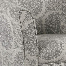 Load image into Gallery viewer, HomePop Barrel Shaped Accent Chair, Grey Medallion