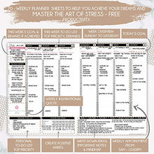 Load image into Gallery viewer, Deluxe Law of Attraction Academic Planner Sep 2020 - Dec 2021 - Weekly & Monthly planner to Increase Productivity & Happiness. Weekly Goal Planner, Organizer & Gratitude Journal + Planner Stickers