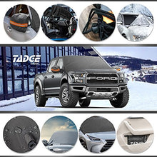 Load image into Gallery viewer, Tadge Goods XL Magnetic Ice Shield Snow Cover for Windshield – Smart Frost Guard Winter Protector Fits Car, Truck, SUV, Van - Free Bonus Ice Scraper & Travel Pouch