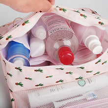 Load image into Gallery viewer, Hanging Travel Toiletry Bag Cosmetic Make up Organizer for Women and Girls Waterproof (Cactus)