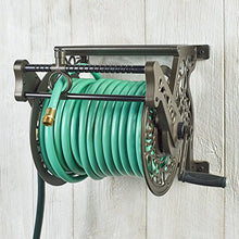 Load image into Gallery viewer, Liberty Garden 707 Decorative Wall Mount Garden Guide Hose Reel, Bronze