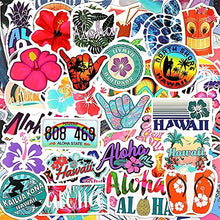 Load image into Gallery viewer, 100 Pcs Hawaii Summer Stickers , Waterproof Vinyl Decals for Surfboard Water Bottles Guitar Laptop Luggage Skateboard Refrigerator Scrapbooking Beach Vacation Decorate Gift for Teens Kids