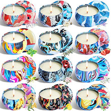 Load image into Gallery viewer, YYCH Gift Package Scented Candles Lemon, Fig, Lavender, Spring Fresh,Rose ,Jasmine,Vanilla,Bergamot,Strawberry, Peppermint, Rosemary, Gardenia Natural Soy Wax Portable Travel Tin Candle,Set of 12