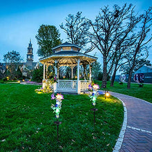 Load image into Gallery viewer, Gallity 29.5''Creativity Solar Flower Outdoor Garden Stake Landscape Lights - with Two Birds Statue Flowers Lawn Led Waterproof Lamp Plug in The Ground - for Yard, Patio, Backyard Decoration