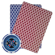 Load image into Gallery viewer, Brybelly Holo Inlay Poker Chips Heavyweight 14-Gram Clay Composite - Pack of 50 ($10 Blue)