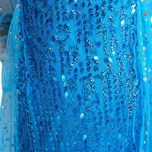 Load image into Gallery viewer, Lito Angels Girls Princess Dress Up Costumes Halloween Christmas Party Dress Gown Sequined with Accessories Size 8-10 Blue
