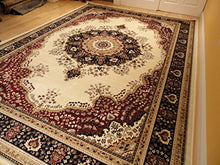 Load image into Gallery viewer, Silk Ivory Rugs Persian Tabriz Rug 7x10 Living Room Rugs Traditional Luxury 6x9 Area Rugs Living Room Carpet White Area Rugs (Large 7'x10')