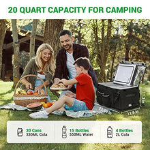 Load image into Gallery viewer, F40C4TMP Portable Refrigerator Freezer 20 Quart (-7.6℉~50℉) with Insulated Transit Bag and 216Wh Portable Power Station Fits for Truck, RV, Boat, Camping,Travel