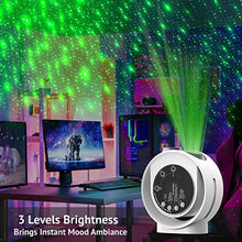 Load image into Gallery viewer, LaView Star Projector HD Image Large Projection Area LED Lights for Bedroom Infrared Remote Controller 3 Level Silent Rotation Night Light with Green Laser Light Include 6K Replaceable 2 Galaxy Discs