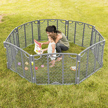 Load image into Gallery viewer, Evenflo Versatile Play Space, Indoor & Outdoor Play Space, Easy & Quick Assembly, Portable, 18.5 Square Feet of Enclosed Space, Durable Construction, For Children 6 to 24 Months, Cool Gray