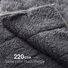 Load image into Gallery viewer, Mr.Sandman Faux Fur Sherpa Weighted Blanket for Full/Queen Size Bed, Super Soft Long Fur Throw Blanket for Bed Couch Chair Photo Props - 60"×80" 15lbs, Modern Grey