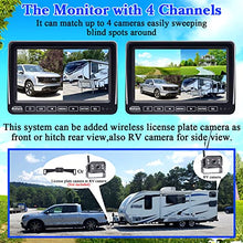 Load image into Gallery viewer, Wireless Backup Camera for RV HD 1080P with 7 Inch DVR Monitor High-Speed Rear View Observation System for RVs Trucks Trailers 5th Wheels with Adapter Compatible with Furrion Pre-Wired RV Rohent R9