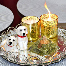 Load image into Gallery viewer, Orgone Pyramid - Flower Of Life Orgone Energy Peridot Copper Pyramid- Healing Crystals for EMF Protection Soul with Inner Psychic Sense-Vivid Dreams