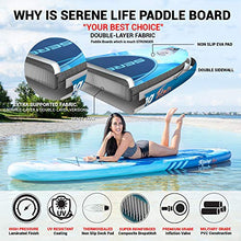 Load image into Gallery viewer, SereneLife Inflatable Stand Up Paddle Board (6 Inches Thick) with Premium SUP Accessories & Carry Bag | Wide Stance, Bottom Fin for Paddling, Surf Control, Non-Slip Deck | Youth & Adult Standing Boat