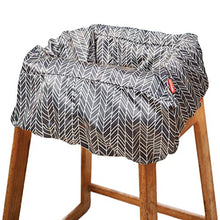 Load image into Gallery viewer, Skip Hop Baby Shopping Cart & High Chair Cover: Machine Washable Cart Liner with Padded Seat, Grey Feather