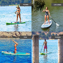 Load image into Gallery viewer, abrazo Inflatable Stand Up Paddle Board – Durable, Thick and Slip Resistant Inflatable Paddle Board with SUP Accessories, Includes Patch Repair Kit, Hand Pump, Ankle Cuff and Leash, and SUP Carry Bag