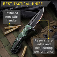 Load image into Gallery viewer, Spring Assisted Knife - Pocket Folding Knife - Military Style - Boy Scouts Knife - Tactical Knife - Good for Camping Hunting Survival Indoor and Outdoor Activities Mens Gift 6681 N