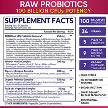Load image into Gallery viewer, Dr. Formulated Raw Probiotics for Women 100 Billion CFUs with Prebiotics, Digestive Enzymes, Approved Women's Probiotic for Adults, Shelf Stable Probiotic Supplement Capsules