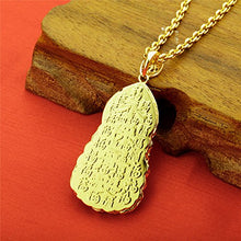 Load image into Gallery viewer, LiFashion LF 2Pcs His Her 18K Gold Plated Chinese Sakyamuni Buddha Blessing Lucky Pendant Necklace for Couples Amulet Jewelry for Men Women