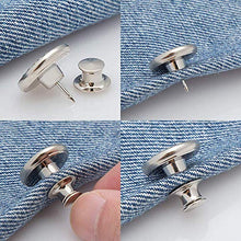 Load image into Gallery viewer, 6PCS Perfect Fit Instant Button, Instant Buttons, Jean Replacement Buttons Removable Button No Sew Buttons to Extend or Reduce an Inch to Any Pants Waist in Seconds!