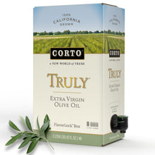 Load image into Gallery viewer, Corto TRULY | 100% Extra Virgin Olive Oil | Floral Notes | Cold Extracted in State-of-the-Art Mill | Straight from Official Corto Olive Groves & Oil Producer | Oxygen-Free, Light Free FlavorLock Box