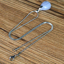 Load image into Gallery viewer, AMORWING Tear Shape Blue Lace Agate Stones Cute Womens Necklace