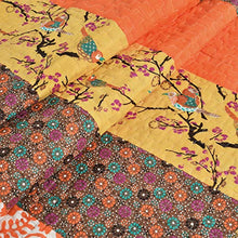 Load image into Gallery viewer, Lush Decor C19924P14-000, Tangerine Royal Empire Throw-Floral Stripe Reversible Design Blanket-60” x, 60 by 50-Inch