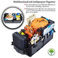 Load image into Gallery viewer, TrunkCratePro Premium Multi Compartments Collapsible Portable Trunk Organizer for auto, SUV, Truck, Minivan (black) (Regular, Gray)
