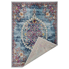 Load image into Gallery viewer, Ottomanson RIX3262-5X7 Rixos Medallion Vintage Area Rug, 5'3" x 7', Turquoise