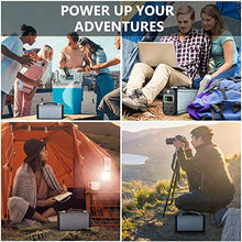 Load image into Gallery viewer, 300W Solar Generator, FlashFish 60000mAh Portable Power Station Camping Potable Generator, CPAP Battery Recharged by Solar Panel/Wall Outlet/Car, 110V AC Out/DC 12V /QC USB Ports for CPAP Camp Travel