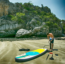 Load image into Gallery viewer, Blue Water Toys Inflatable Crossover Stand Up Paddle Board/Kayak Kit - Pump, Backpack, Coil Leash, Paddles, Detachable Seat, SUP 300 Pound Limit, 10 Feet by 32 Inches