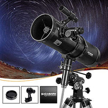Load image into Gallery viewer, Telescope, Polaris 130EQ Newtonian Professional Astronomical Reflector Telescope Comes with Cellphone Adapter with 1.5X Barlow Lens & 1.25-Inch 13 Percent Transmission Moon Filter
