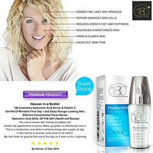 Load image into Gallery viewer, Hyaluronic Acid Anti Aging Serum w. Peptide Booster + Vitamin C - Ultra Strength for Ages 50+ - Restore and Prevent Wrinkles & Fine Lines - Intensive Face Neck & Eye Serum - 180 Cosmetics