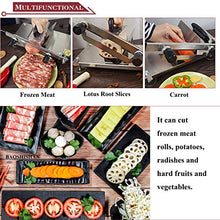 Load image into Gallery viewer, BAOSHISHAN Manual Frozen Meat Slicer Household Slicing Machine Cutter Stainless Steel for Mutton Beef Roll Bacon Cheese Vegetable Hot Pot Helper ZB-208B