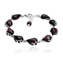 Load image into Gallery viewer, Ian and Valeri Co. Cherry Amber Sterling Silver Bracelet 21cm