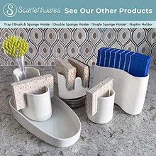 Load image into Gallery viewer, Scarlettwares Sponge Scrub Brush Holder Kitchen Caddy Ceramic White Kitchen Sink