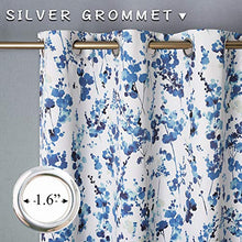 Load image into Gallery viewer, KGORGE Printed Blakcout Curtains Drapes Room Darkening Bedroom Curtains Eco-Friendly 100% Privacy Window Treatment for Living Room Patio Sliding Glass Door, 2 Panels (52" x 95", Blue)