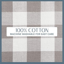Load image into Gallery viewer, Elrene Home Fashions Farmhouse Living Buffalo Check Napkin Set of 4, 20" x 20", Gray/White 4