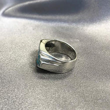 Load image into Gallery viewer, Men's Southwestern Style Turquoise and Coral Gemstone Sterling Silver Ring Size 6