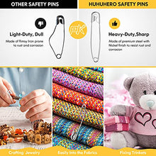 Load image into Gallery viewer, Safety Pins Assorted, 340 PCS Nickel Plated Steel Large Safety Pins Heavy Duty, 5 Different Sizes Safety Pin, Safety Pins Bulk, Small Safety Pins for Pinning, Sewing, Jackets, Clothes, Crafts