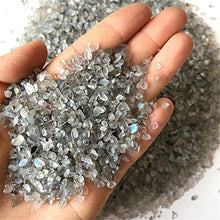 Load image into Gallery viewer, WJYY Natural Irregular Tumbled Chips Crushed Stone Healing Reiki Crystal Shaped Stones Jewelry Making Home Decoration (Grey Moonstone 1 lb)
