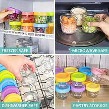 Load image into Gallery viewer, Glass Baby Food Storage Containers Set of 12, Leakproof 4 oz Glass Baby Food Jars with Lids & Marker, Reusable Small Glass Baby Food Containers for Infant & Baby, Freezer, Microwave & Dishwasher Safe