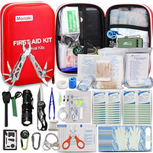 Load image into Gallery viewer, Monoki First Aid Kit Survival Kit, 241Pcs Upgraded Outdoor Emergency Survival Kit Gear - Medical Supplies Trauma Bag Safety First Aid Kit for Home Office Car Boat Camping Hiking Hunting Adventures