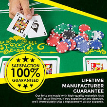 Load image into Gallery viewer, Tabletop Casino Felt Layout for Texas Holdem Poker and Blackjack - Premium Professional Grade Blackjack and Poker Mat for, Theme Party, Poker Night, Fundraisers & Gatherings