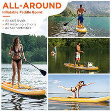 Load image into Gallery viewer, 10’10”x30”x6”, 308lbs Capacity, All-around Inflatable Stand Up Paddle Board - Stable, Versatile, Durable and Lightweight SUP for All Skill Levels, Paddleboard Accessories & Carry Bag Included (Orange)