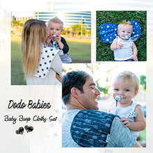 Load image into Gallery viewer, Baby Burp Cloths Pack of 5 by Dodo Babies + 2 Pacifier Clips + Pacifier Case, Premium Quality Unisex Boy or Girls Soft and Absorbent, Excellent Baby Shower/Registry Gift