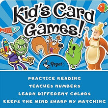 Load image into Gallery viewer, Classic Card Games - Games Included May Vary - Includes Old Maid, Go Fish, Slapjack, Crazy 8's, War, and (Silly Monster Memory Match or Banapples Jr) (All 6 Games)